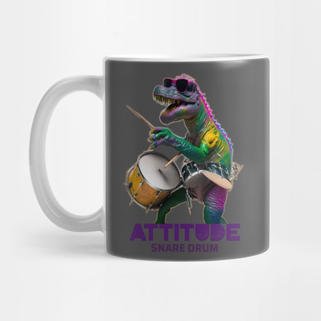 T-Rex Playing Snare Drum by Urban Gypsy Designs